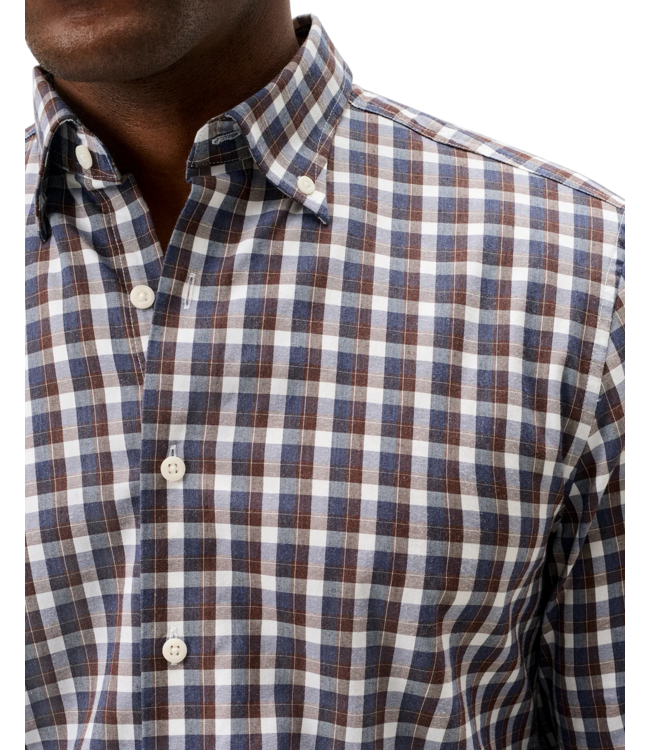 Johnnie-O Oak Bluffs Plaid Natural Performance Button Down Shirt - Lake