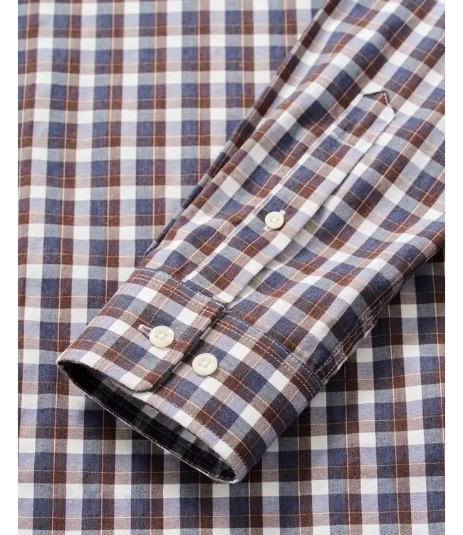 Johnnie-O Oak Bluffs Plaid Natural Performance Button Down Shirt - Lake