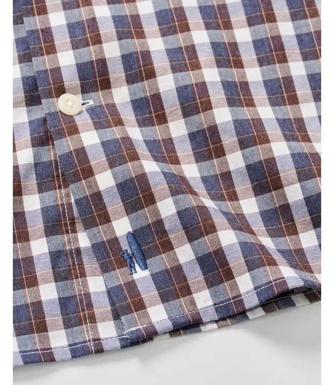 Johnnie-O Oak Bluffs Plaid Natural Performance Button Down Shirt - Lake