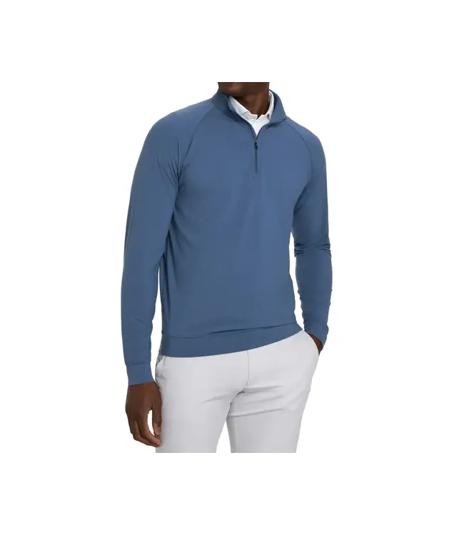 The Westland Quarter Zip - Heathered Pacific Blue