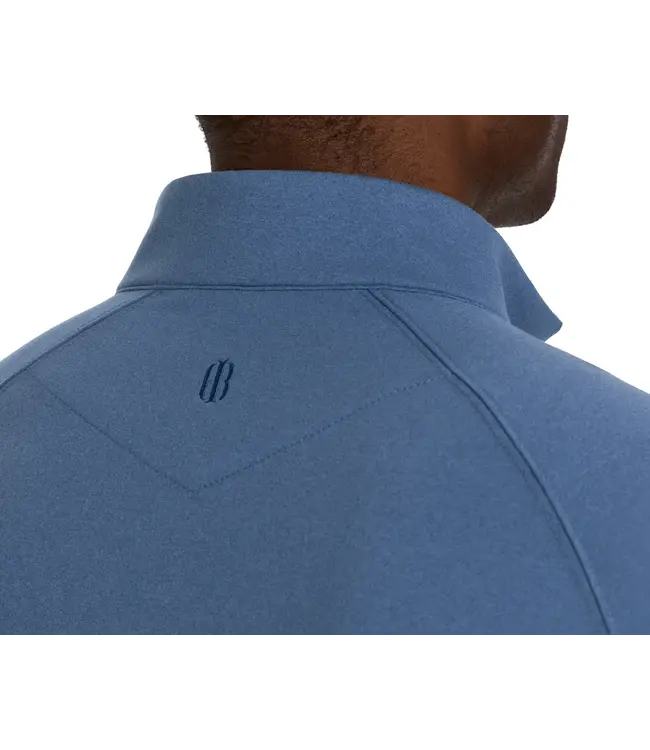 The Westland Quarter Zip - Heathered Pacific Blue