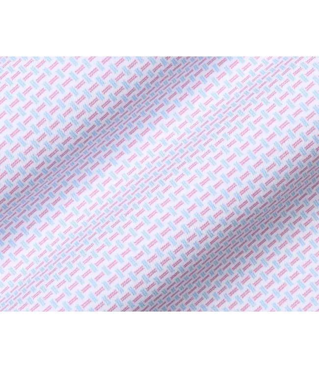 The Norman Polo Shirt - Faded Mauve & Vista Blue