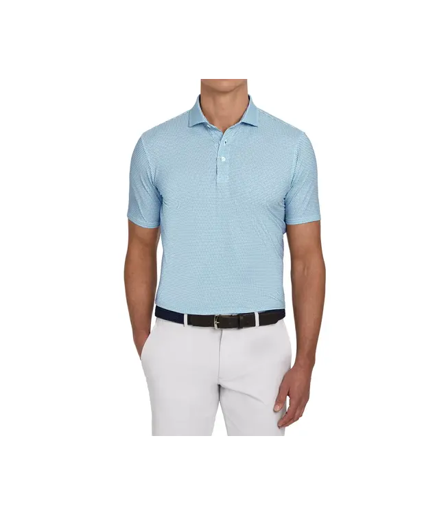 The Norman Polo Shirt - Cascade Green & Pacific Blue