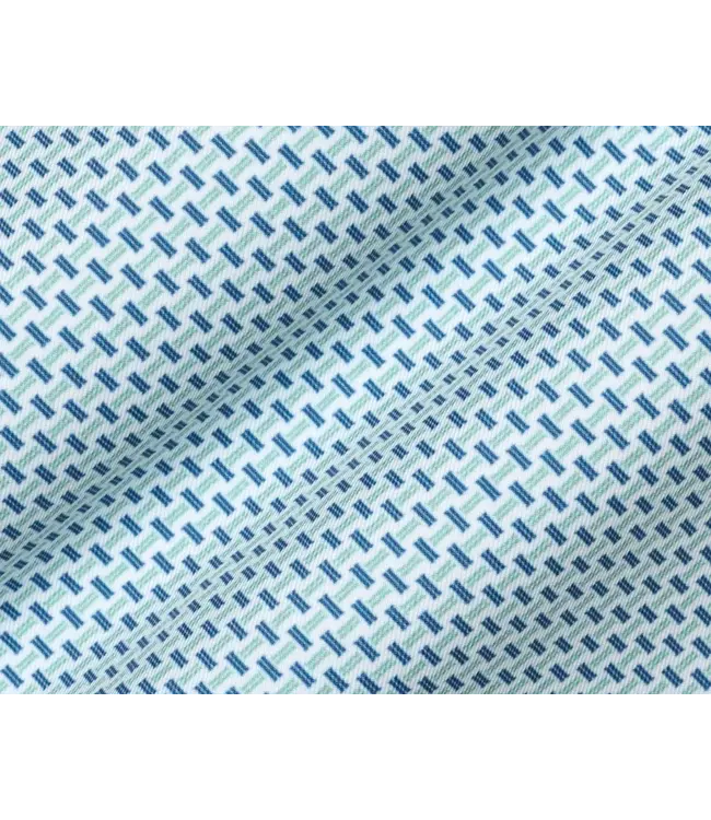 The Norman Polo Shirt - Cascade Green & Pacific Blue