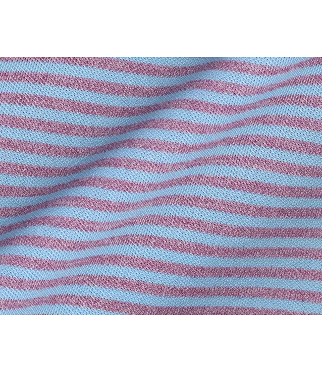 The Maxwell Polo Shirt - Vista Blue & Heathered Faded Mauve