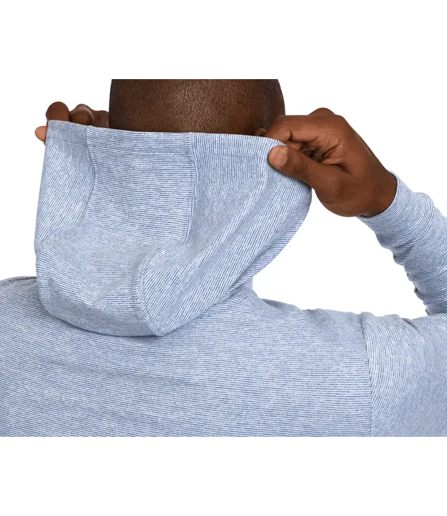 The Hamilton Hoodie - Heathered Pacific Blue & White