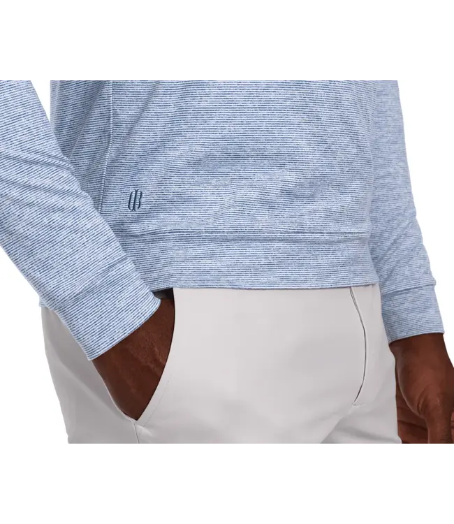 The Hamilton Hoodie - Heathered Pacific Blue & White