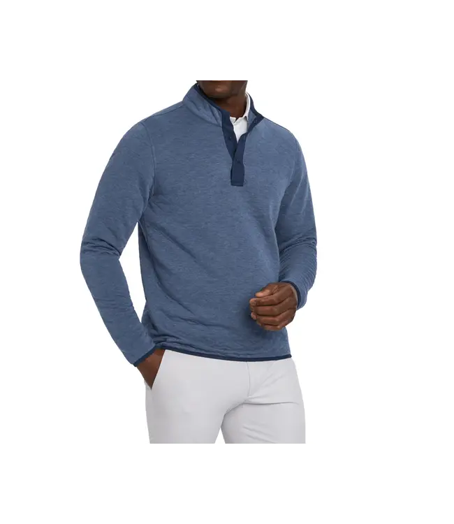 The Sullivan Quarter Snap - Heathered Pacific Blue