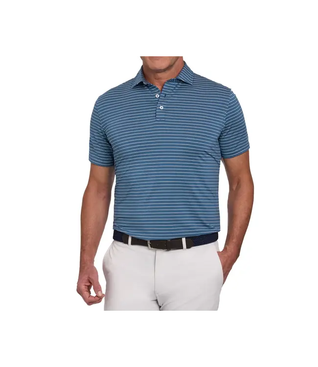 The Springer Polo Shirt - Pacific Blue, White & Navy