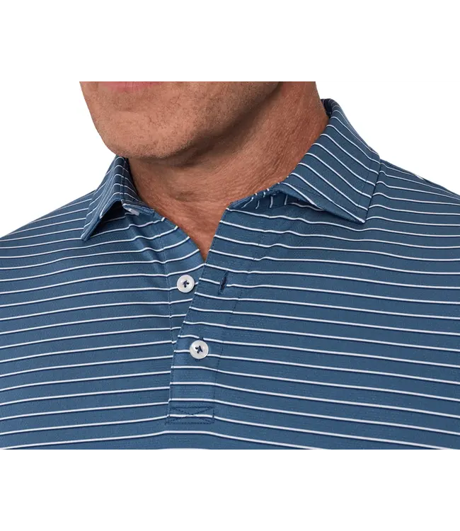 The Springer Polo Shirt - Pacific Blue, White & Navy