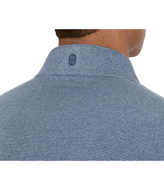 The Royce Quarter-Zip - Heathered Pacific Blue