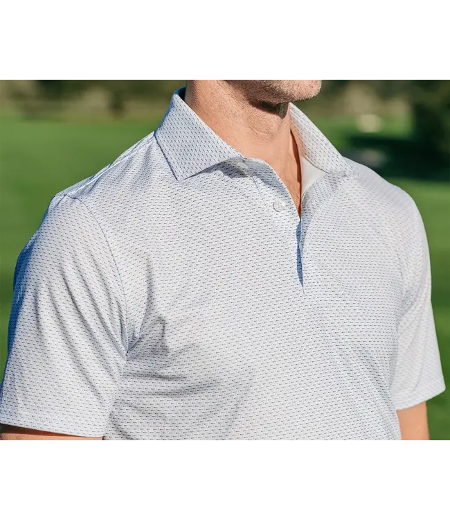 The Cromwell Polo Shirt - Cascade Green & Pacific Blue