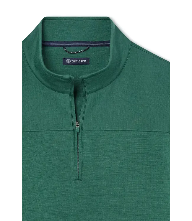 Woolen Fleece Quarter Zip - Eucalyptus Heather