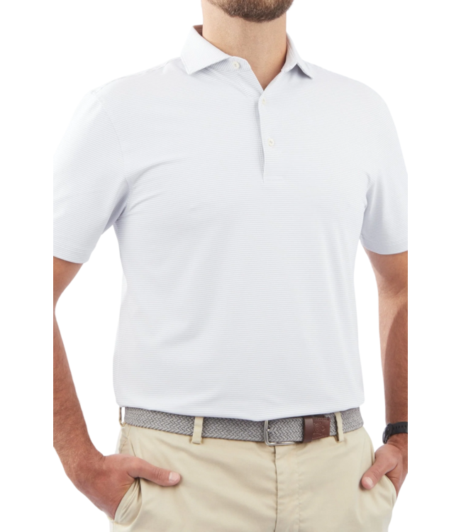 Collier Stripe Polo - Pearl
