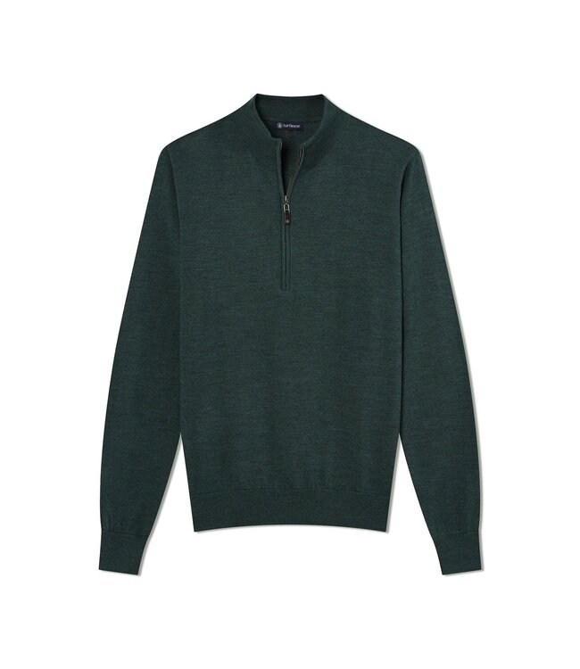 Marshall Merino Wool 1/4 Zip Sweater - Eucalyptus Heather