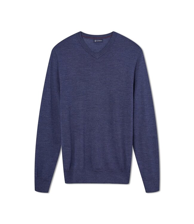 Marshall Merino Wool High V-Neck - Academy Heather