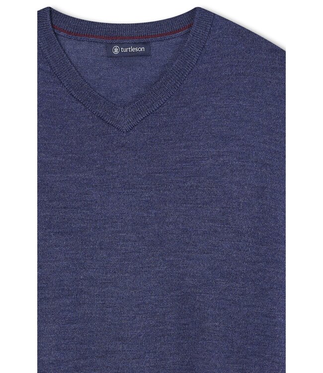 Marshall Merino Wool High V-Neck - Academy Heather