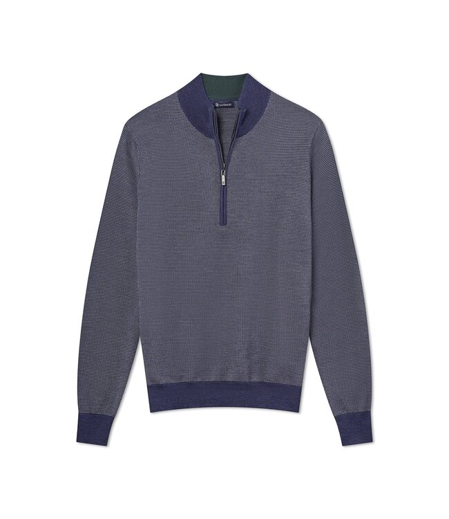 Ace Birdseye Quarter-Zip Sweater - Academy/Eucalyptus