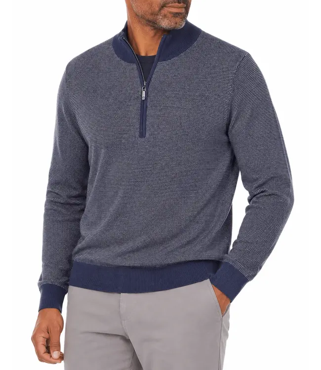 Ace Birdseye Quarter-Zip Sweater - Academy/Eucalyptus
