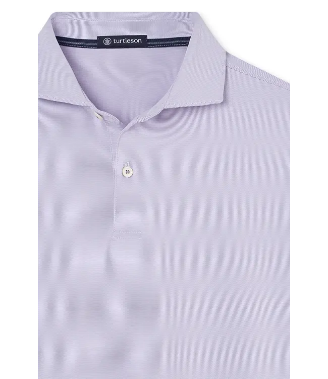 Finch Stripe Long Sleeve Polo - Wisteria