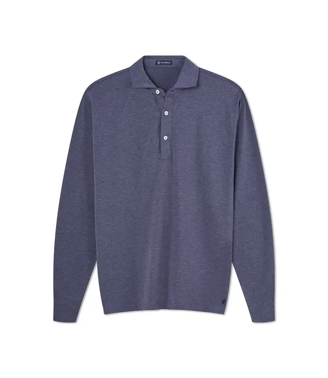Avery Long Sleeve Performance Polo - Admiral Heather