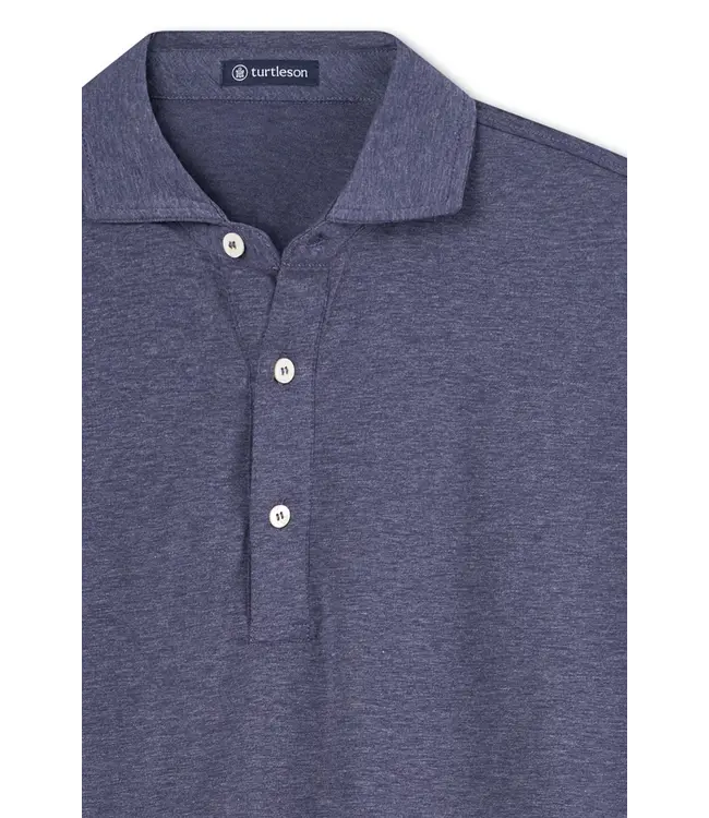 Avery Long Sleeve Performance Polo - Admiral Heather