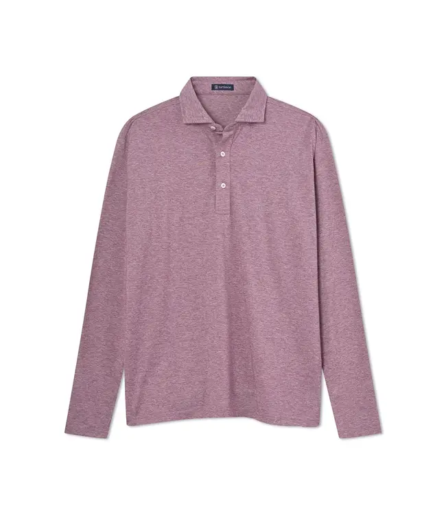 Avery Long Sleeve Performance Polo - Mulled Berry Heather