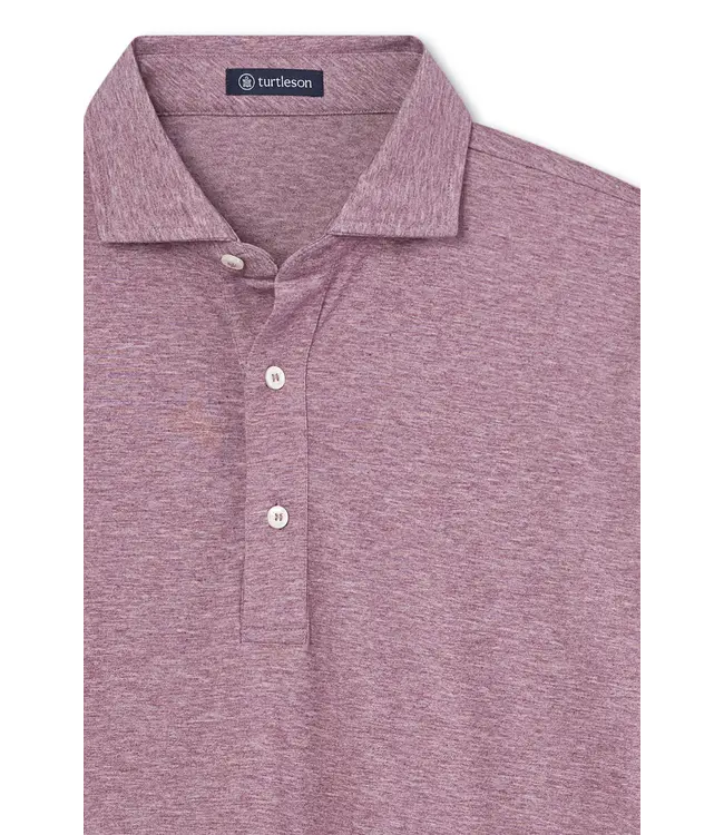 Avery Long Sleeve Performance Polo - Mulled Berry Heather