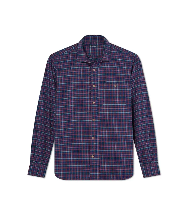 Elton Brushed Twill Sport Shirt - Mulled Berry