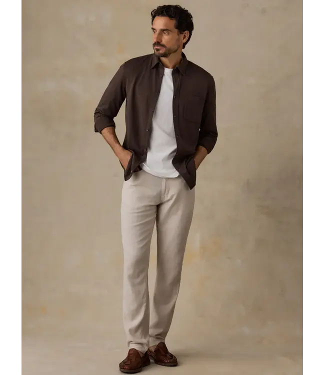 Coastline Knit Shirt - Brown Road Twill