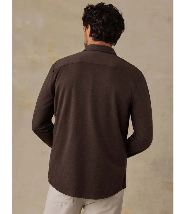 Coastline Knit Shirt - Brown Road Twill