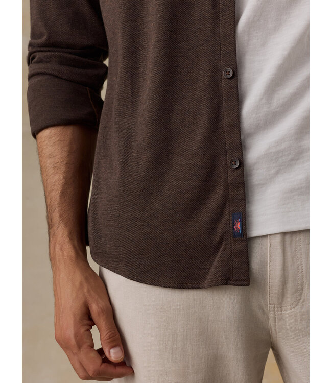 Coastline Knit Shirt - Brown Road Twill