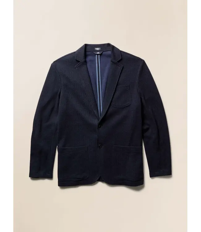 Inlet Knit Tweed Blazer - Navy Twilight Herringbone