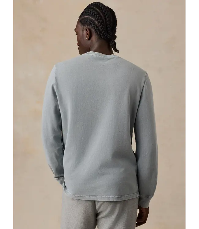 Long-Sleeve Recycled Terry Tee - Lakeshore Grey
