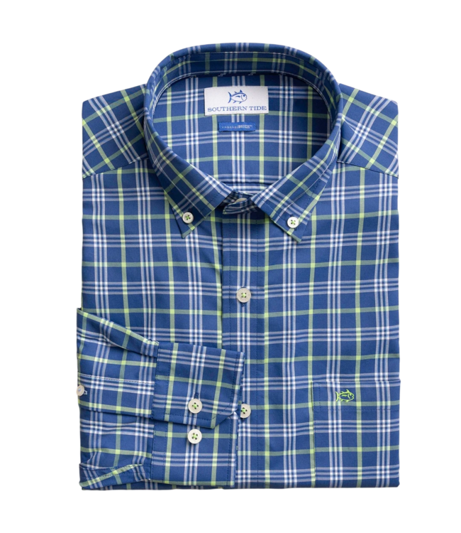 Sunset Shores Coastal Breeze Sport Shirt - Nautical Blue