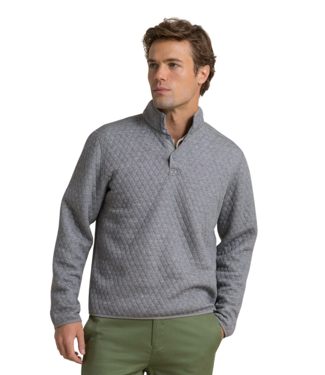 Quilted Heather Reversible Quarter Snap - Steel Grey
