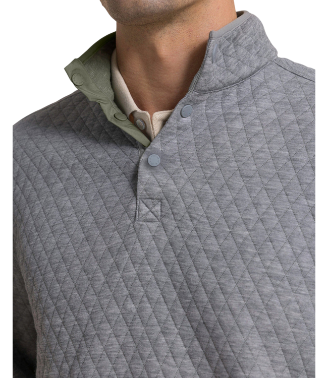Quilted Heather Reversible Quarter Snap - Steel Grey