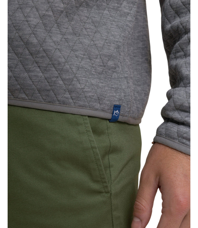 Quilted Heather Reversible Quarter Snap - Steel Grey