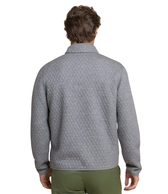 Quilted Heather Reversible Quarter Snap - Steel Grey