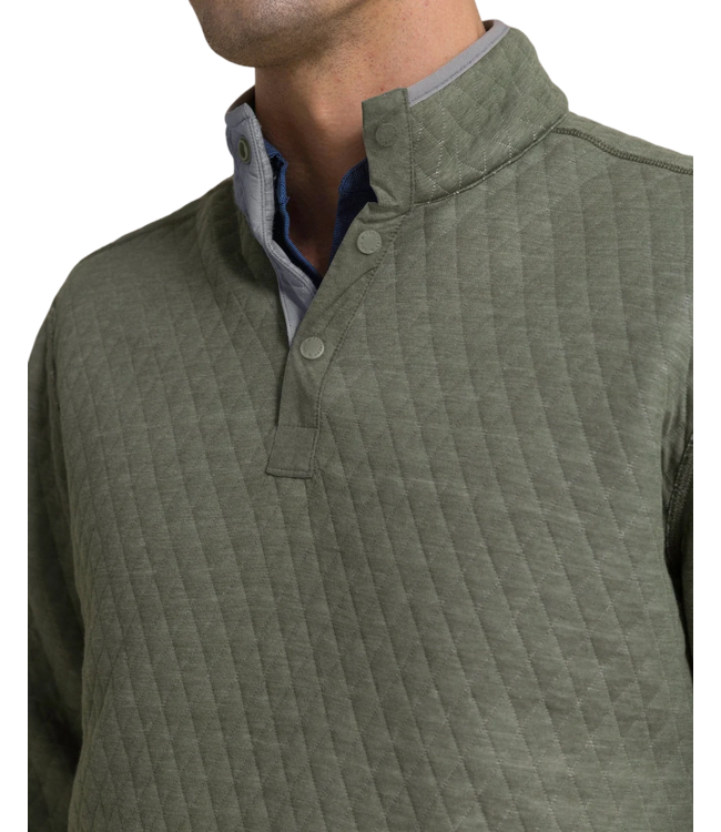 Quilted Heather Reversible Quarter Snap - Steel Grey