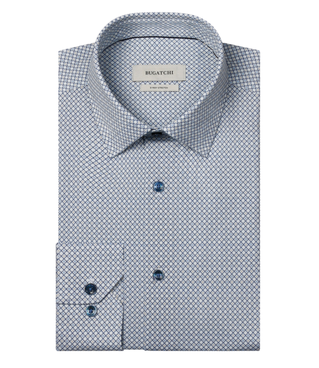 OoohCotton Geometric James Shirt - Air Blue