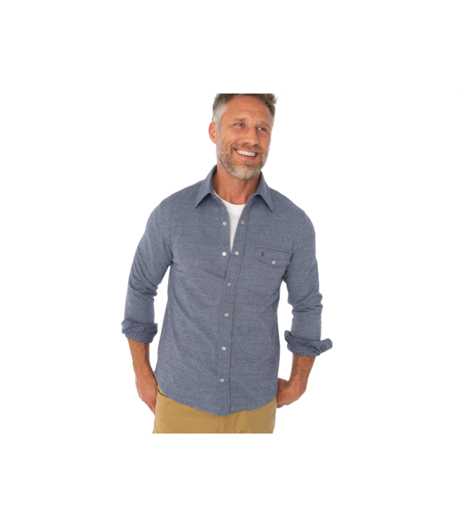 Chill Knit Pearl Snap - Navy