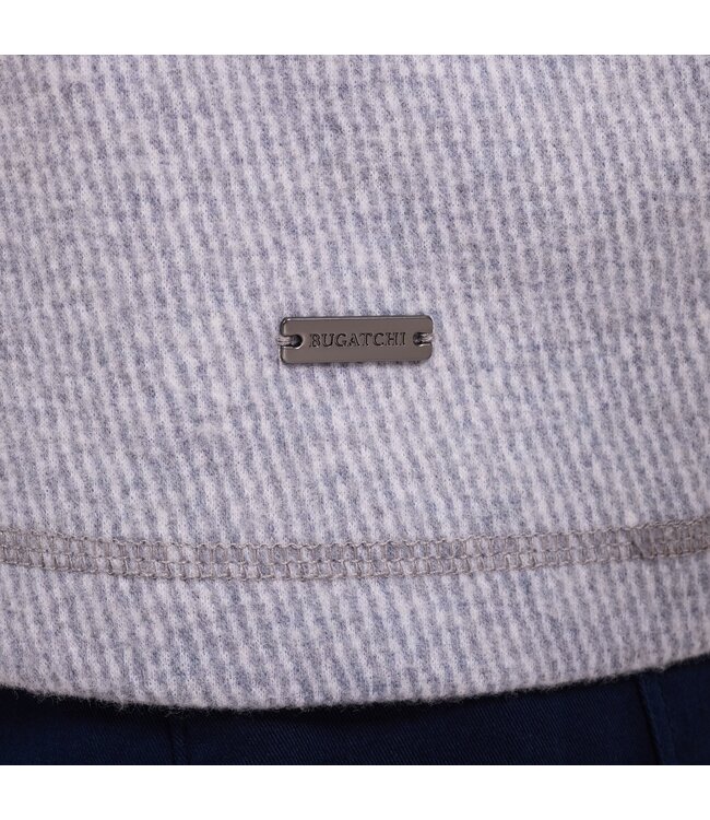 Micro Stripe Quarter Zip Knit Pullover - Graphite