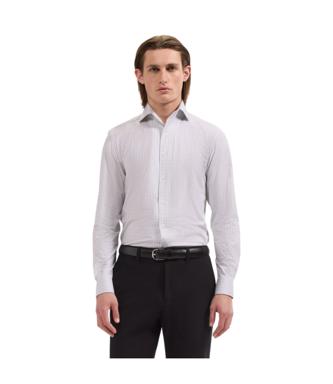 OoohCotton Devon Geometric Shirt - White