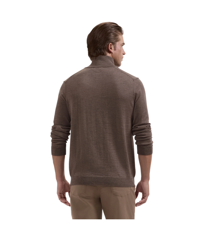 Fred Extrafine Merino Wool Quarter-Zip Sweater - Walnut