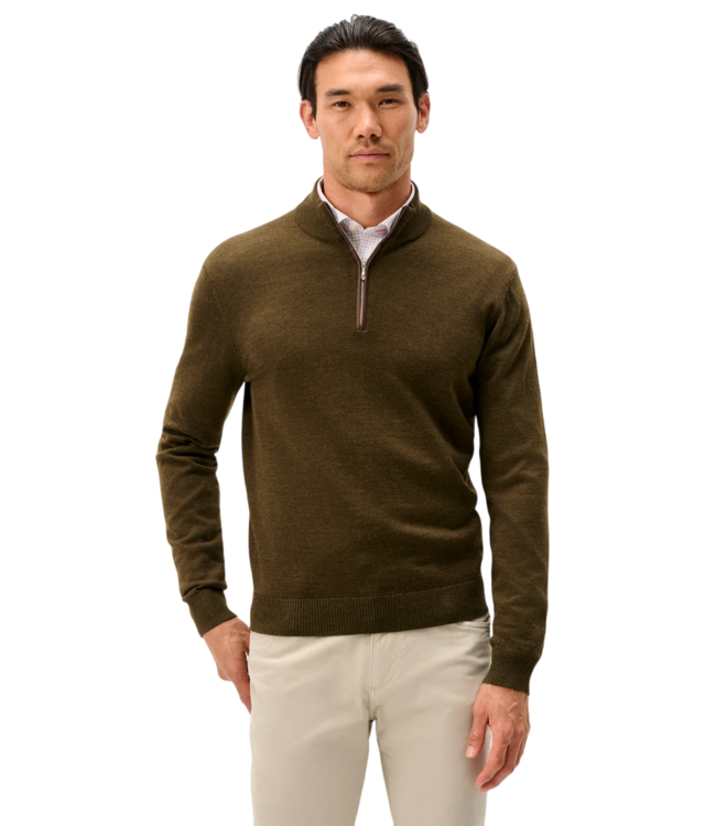 Johnnie-O Raynor Merino Wool Quarter-Zip Sweater - Mallard