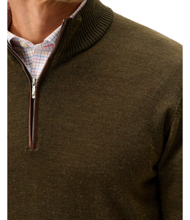 Johnnie-O Raynor Merino Wool Quarter-Zip Sweater - Mallard
