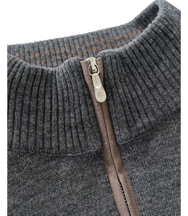 Johnnie-O Raynor Merino Wool Quarter-Zip Sweater - Shadow