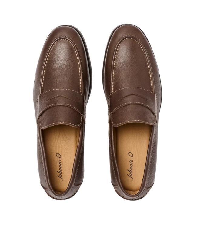 Johnnie-O J-Flex Leather Penny Loafer - Chocolate