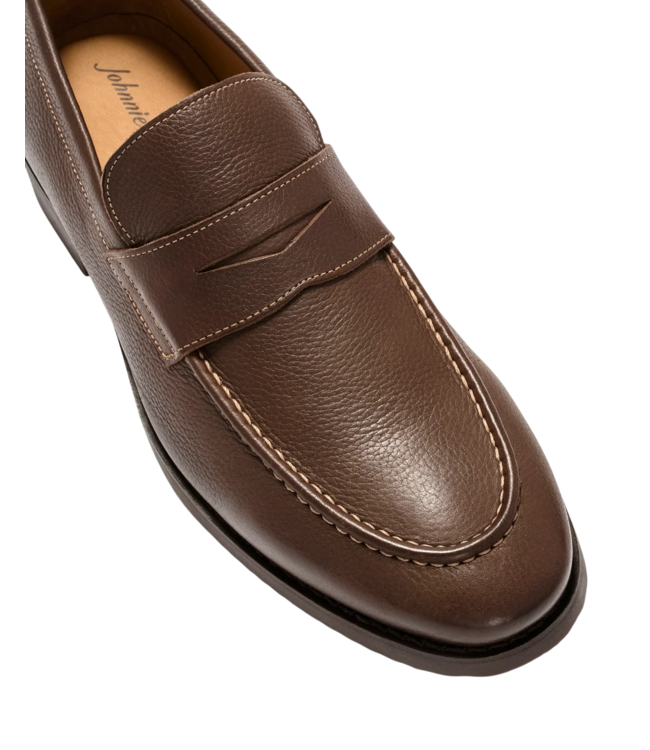 Johnnie-O J-Flex Leather Penny Loafer - Chocolate